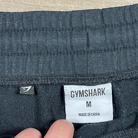 Gymshark Men's Black Fleece Athletic Drawstring Shorts size Medium READ - Picture 2 of 10